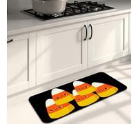 Simpatici tappetini da cucina a forma di mais caramella per pavimento, divertenti tappeti imbottiti per Halloween, comodi, lavelli, lavanderia, bagno, 40,6 x 119,6 cm