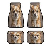 Simpatici tappetini per auto a forma di chihuahua, personalizzabili, antiscivolo, anteriori e posteriori, classici per tutte le stagioni, universali, adatti per SUV, furgoni, berline, camion, set da 4