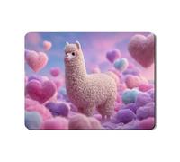 Simpatici tappetini scolapiatti in alpaca per bancone della cucina, design adorabile a forma di cuore, in gomma assorbente, colori pastello, ideale per la stagione primaverile, 45,7 x 61 cm
