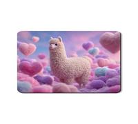 Simpatici tappetini scolapiatti in alpaca per bancone della cucina, design adorabile a forma di cuore, in gomma assorbente, colori pastello, ideale per la stagione primaverile, 30,5 x 50,8 cm