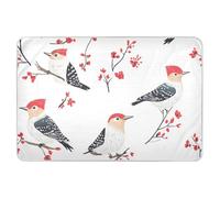 Simpatici uccelli rossi fiori extra large riutilizzabili per bambini materassi altamente assorbenti per letto carino fresco materasso da viaggio per neonati bambini 132,1 cm L x 86,4 cm W