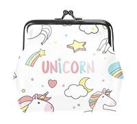 Simpatici unicorni con adesivi di elementi magici Portamonete Portamonete Portamonete Portamonete Regali per donna Bambini Portachiavi