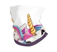 simpatici unicorni Scaldacollo antivento Copriviso UPF 50+ Protezione solare Maschera per il viso Bandana traspirante rinfrescante Fascia per la testa Passamontagna da ciclismo Sciarpa magica per uom
