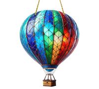 Simpatico Acchiappasole - Ornamento Per Specchietto Retrovisore Da Appendere Alla Finestra | Forma Di Mongolfiera Piatta In Acrilico | Accattivante Decorazione Con Effetto Ombra Per Studio, Camera Da