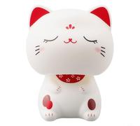 Simpatico amuleto decorativo a forma di gatto che annuisce ad energia solare, per auto e case, che porta buon umore (B)
