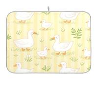Simpatico anatroccolo anatroccolo prato striscia gialla bottiglia asciugatrice mat stuoie per piatti piatti stuoia di asciugatura XL 18 x 24