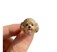 Simpatico anello a forma di corona in stile retrò, smaltato, a forma di animale, 3D, per donne, uso quotidiano e occasioni speciali, gioielli accessori regalo, 1.0*1.0*1.0