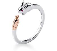 Simpatico anello in argento Sterling per donne e ragazze regolabile aperto animale impilabile Eternity anello dito fidanzamento matrimonio Band gioielli regali