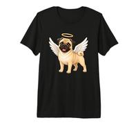 Simpatico Angelo Carlino con Ali per Amanti dei Cani Maglietta Premium
