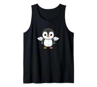 Simpatico Angelo Pinguino del Fumetto con Le Ali per Natale Canotta