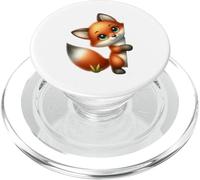 Simpatico animale adorabile volpe che sbircia PopSockets PopGrip per MagSafe