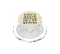 Simpatico animale alfabeto A, B, C lettere bambini apprendimento design PopSockets PopGrip per MagSafe
