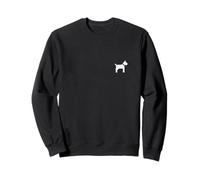 Simpatico animale cane grafico tasca distintivo distintivo icona minimalista Felpa