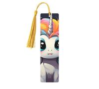 Simpatico animale con acconciatura colorata segnalibro in legno per uomini donne insegnanti regalo vintage fatto a mano segni di libri per leggere pagine marcatori da appendere etichette regalo