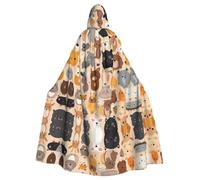 Simpatico animale dei cartoni animati Mantello con cappuccio, accappatoio Costume Cosplay per uomini e donne, Halloween adulto gioco di ruolo costume