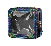 Simpatico animale fluorescente anatroccolo impermeabile trasparente borsa cosmetica borsa cosmetica organizzatore caso per volare