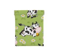 Simpatico animale mucca verde, Spremere il portafoglio superiore da donna Borsa portaoggetti Piccola portamonete Portamonete