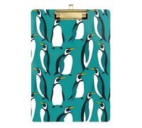 Simpatico animale pinguino verde acqua giro appunti bordo duro per le donne legali allenatori di basket dimensioni 9 x 12.5 Tablas para escribir