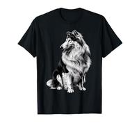 Simpatico animale zampa cane mamma vintage amante degli animali domestici divertente ruvida collie Maglietta