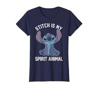 Simpatico animaletto Disney Lilo & Stitch Maglietta, Donna, Navy, XL