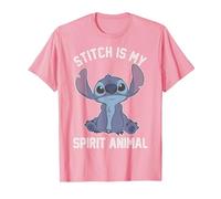 Simpatico animaletto Disney Lilo & Stitch Maglietta, Uomo, Rosa, M