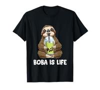 Simpatico Anime Bradipo Bubble Tea Kawaii Boba Is Life Maglietta