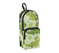 Simpatico astuccio a forma di coccodrillo selvatico, grande capacità, con scomparto per studenti, a forma di zainetto, organizer per cancelleria e pennarelli, per scuola, ufficio, lavoro, Coccodrillo