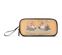 Simpatico astuccio con capybara I Didn't Mean It di grande capacità, 3 scomparti, astuccio portatile di grandi dimensioni, per adolescenti, ragazzi, ragazze, adulti, studenti, Carino Capybara non