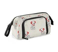 Simpatico astuccio con disegno di cane dalmata, grande capacità, con manico, per insegnanti, scuola media