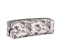 Simpatico astuccio con motivo mucca animale, astuccio portapenne con cerniera, resistente, astuccio per matite e cancelleria da scrivania, Come mostrato, Taglia unica, Organizer per borse