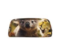 Simpatico astuccio con stampa di koala, astuccio con cerniera, astuccio portatile per cancelleria, organizer per cancelleria - ufficio e viaggio