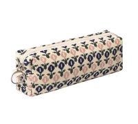 Simpatico astuccio estetico per studenti, portamonete, penne, cosmetici, cancelleria per ufficio, organizer per bambini, adolescenti, scuola (fiori-G)