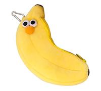 Simpatico astuccio per penne a banana, in peluche, per trucchi, lavabile, per adulti, studenti, proprietari di scuole, organizer per grandi adulti