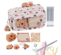 Simpatico astuccio | Set di grandi matite Capybara Stuff | Note adesive Adesivi Borsa per la scuola per studenti elementari di mezza età bambini ragazze aula compleanno Natale