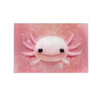Simpatico Axolotl Glitter Floor Puzzle Grande Giocattolo per Intrattenimento Invecchiato e Intelligenza Impossibile Difficile Perfetto per Notti di Gioco Puzzle per Adulti 1000 Piecing