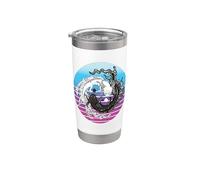 Simpatico Axolotl Yin Yang Bilanciamento del bianco e nero Bicchiere termico in acciaio inox doppia parete