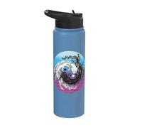 Simpatico Axolotl Yin Yang Bilanciamento del bianco e nero Stainless Steel Insulated Water Bottle