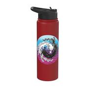 Simpatico Axolotl Yin Yang Bilanciamento del bianco e nero Stainless Steel Insulated Water Bottle