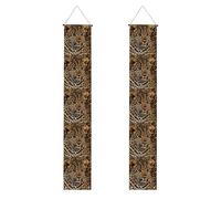 Simpatico banner per portico leopardo per porta d'ingresso bandiera da appendere per vacanze stagionali portico segno di benvenuto banner per interni ed esterni decorazioni di laurea classe del 2025