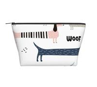 Simpatico bassotto blu navy, Borsa da toilette Borsa per trucco Borsa per cosmetici Borsa da toilette da viaggio portatile