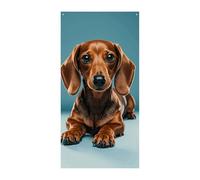 Simpatico bassotto cani copertura banner 90 x 180 cm striscioni per feste cartello di benvenuto stagionale decorazione verticale porta appeso per portico ingresso decorazione giardino