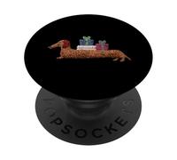 Simpatico bassotto che consegna regali PopSockets PopGrip Adesivo