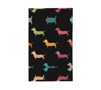 Simpatico bassotto con stampa di cani di bassotto, bandiera decorativa per esterni, per tutte le stagioni, modello su un solo lato, portico, patio