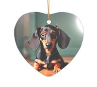 Simpatico bassotto con stampa di un bassotto, regalo per addio al nubilato, ornamento di Natale Mr & Mrs, un regalo unico ricordo di nozze