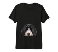 Simpatico Bernedoodle Che sbircia Maglietta Premium