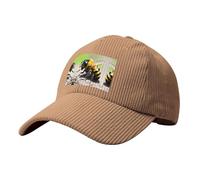 Simpatico berretto da baseball in velluto a coste con piccola ape, stesso stile per uomini e donne, una buona scelta per la fotografia di viaggio cachi, cachi, taglia unica
