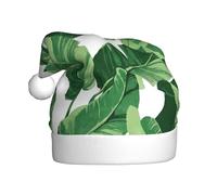 Simpatico berretto invernale con foglie di palma verdi stampate, 1 pezzo, unisex, regalo di Natale, per adulti, decorazione per albero di Natale, cappello di Babbo Natale
