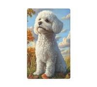 Simpatico Bichon Frise On The Lawn Single Toggle Blank Wall Plate Light Switch Cover Decorativo 1 Gang per Cucina Camera Bagno Dimensioni 11,4 x 7 cm