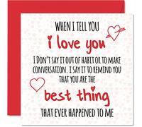 Simpatico biglietto di anniversario lui e lei con scritta I Love You You Are The Best Thing biglietto di compleanno fidanzato fidanzata marito moglie partner 145mm