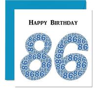 Simpatico biglietto di auguri 86° compleanno da uomo Shapecloud biglietto di auguri papà mamma nonno nonno nonno nonno nonno zio 145mm divertente biglietto di auguri